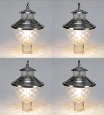 PR Prashant PR-Zed-PO4 Gate Light Outdoor Lamp(Silver)