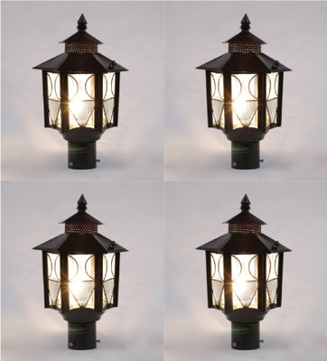 PR Prashant pr_Mettro_P04 Gate Light Outdoor Lamp(Black)