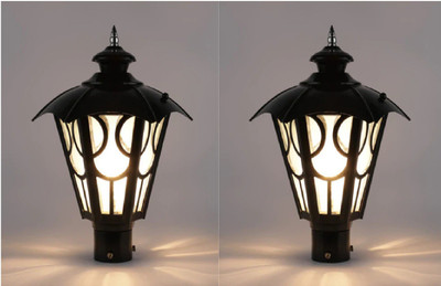 PR Prashant pr_Umbrella_Midiyam_P02 Gate Light Outdoor Lamp(Black)