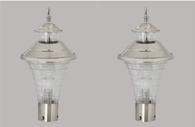 PR Prashant PR-Jalwaa_Mini-PO2 Gate Light Outdoor Lamp(Silver)