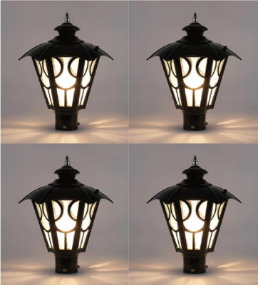 PR Prashant pr_Umbrella_Midiyam_P04 Gate Light Outdoor Lamp(Black)