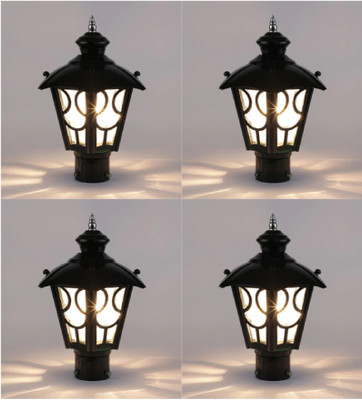 PR Prashant pr_Umbrella_mini_P04 Gate Light Outdoor Lamp(Black)