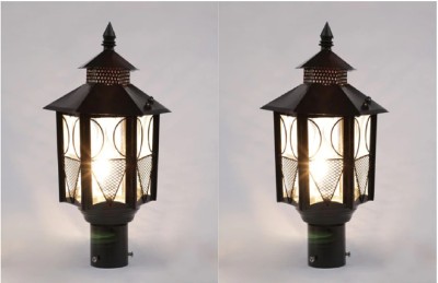 PR Prashant pr_Mettro_P02 Gate Light Outdoor Lamp(Black)