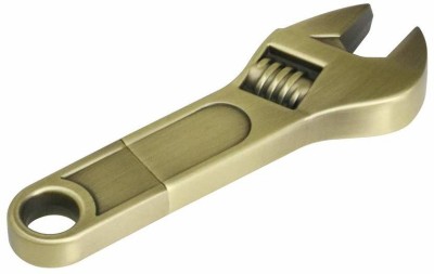 Tobo Metal Tool Pendrive Mini Spanner Wrench 2.0 USB Flash Drive Memory Card Pen Drive. 64 GB Pen Drive(Gold)