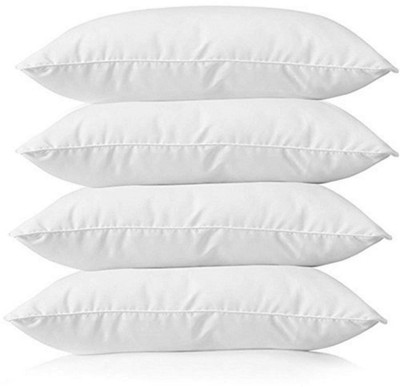 Swikon star Polyester Fibre Solid Sleeping Pillow Pack of 5(White)