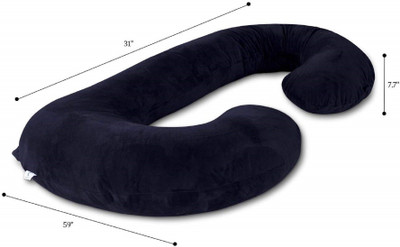 PUMPUM Maternity Pillow Microfibre Solid Pregnancy Pillow Pack of 1(Grey)