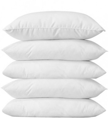 GKM Polyester Fibre Solid Sleeping Pillow Pack of 5(Multicolor)