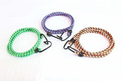 M MOD CON Multipurpose Ultra Strong & Flexible Bungee Rope/Bike Luggage Rope Pack of 3 Multicolor(Length: 1.5 m, Diameter: 10 mm)
