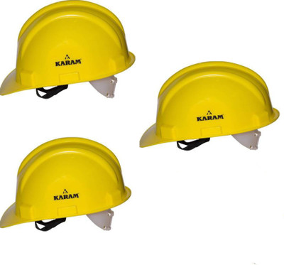 Karam PN 501 YELLOW (pack of 3) Construction Helmet(Size - REGULAR)