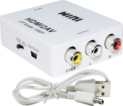TERABYTE  TV-out Cable HDMI TO AV CONVERTER(White, For TV)