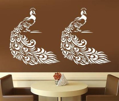 UD Unique Decor Beautiful Design Reusable Wall Stencil Wall Decor_289 Peacock Stencil(Pack of 1, Peacock)