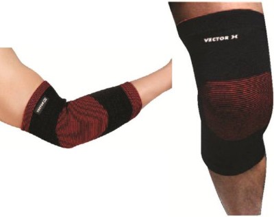 VECTOR X Knee and Elbow Supporter (S) Supporter(Black, Red)