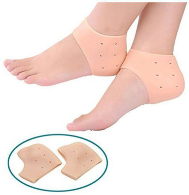 Zenon Silicon Heels Socks/ Pad Heel Pain Relief & anti crack Heel Support(Pink)