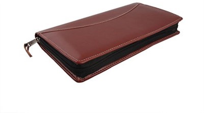 PAPERLLA Brown Expendable Leatherite Cheque Book Holder/Document Holder(Brown, Black)