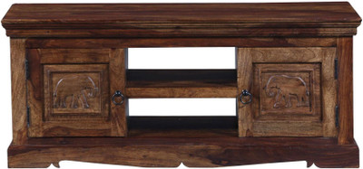 Furnitureshri Shisham Wood TVC TV Unit Solid Wood TV Entertainment Unit(Finish Color - brown)