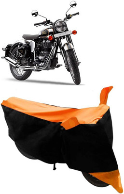 Yuneik Two Wheeler Cover for Royal Enfield(Classic Chrome, Orange)