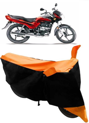 APNEK Waterproof Two Wheeler Cover for Hero(Passion Plus, Orange, Black)