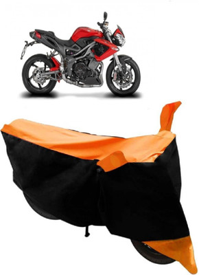 SUNONA Waterproof Two Wheeler Cover for DSK Benelli(TNT R, Orange, Black)