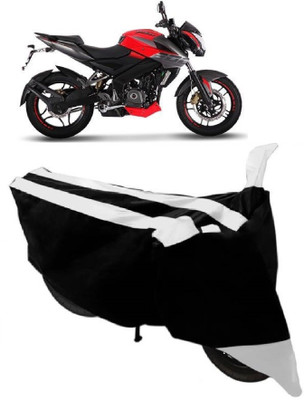 AutoKick Two Wheeler Cover for Bajaj(Pulsar 200 NS DTS-i, White)