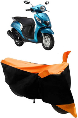 AutoRock Two Wheeler Cover for Yamaha(Fascino, Orange)