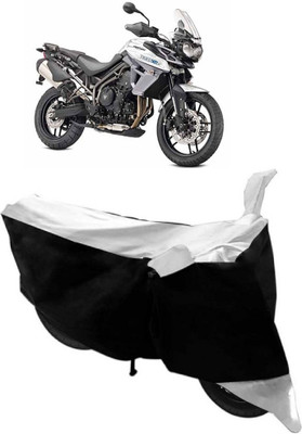 Yuneik Two Wheeler Cover for Triumph(Tiger 800 XR, White)