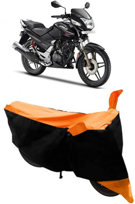 AutoRash Waterproof Two Wheeler Cover for Honda(CBZ, Orange, Black)