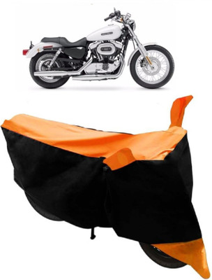AutoKick Two Wheeler Cover for Harley Davidson(XL 1200, Orange)