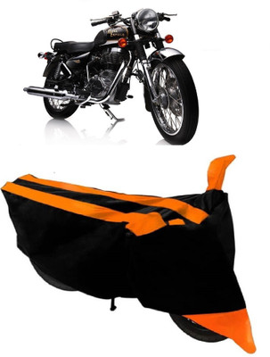 Elegance Two Wheeler Cover for Royal Enfield(Electra Delux, Orange)