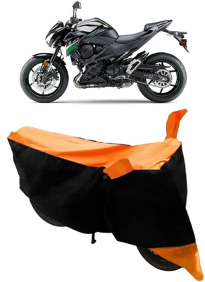 Yuneik Two Wheeler Cover for Kawasaki(Z800, Orange)