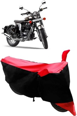 AutoKick Two Wheeler Cover for Royal Enfield(Classic Chrome, Red)