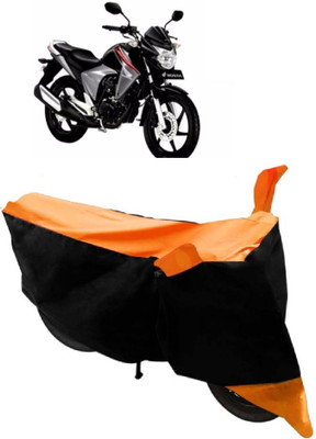AutoRash Waterproof Two Wheeler Cover for Honda(Unicorn Dazzler, Orange, Black)
