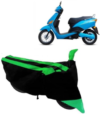 SUNONA Waterproof Two Wheeler Cover for Hero(Electric Optima, Green, Black)