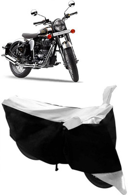 AutoRock Two Wheeler Cover for Royal Enfield(Classic Chrome, White)