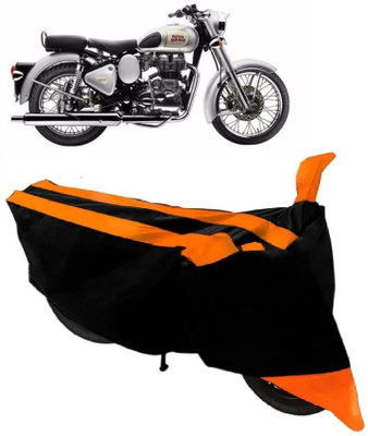 Elegance Two Wheeler Cover for Royal Enfield(Classic 350, Orange)