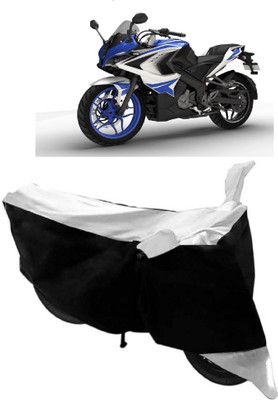 AutoKick Two Wheeler Cover for Bajaj(Pulsar RS 200, White)