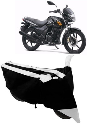 AutoKick Two Wheeler Cover for TVS(Flame DS 125, White)