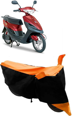 Yuneik Two Wheeler Cover for Avon(E Scoot, Orange)