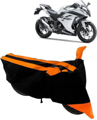 AutoKick Two Wheeler Cover for Kawasaki(Ninja 300, Orange)