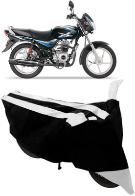 AutoKick Two Wheeler Cover for Bajaj(CT100, White)