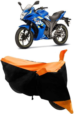 AutoKick Two Wheeler Cover for Suzuki(Gixxer SF, Orange)