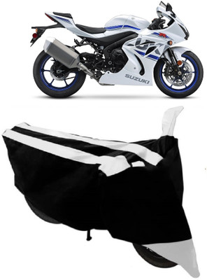 AutoKick Two Wheeler Cover for Suzuki(GSX, White)