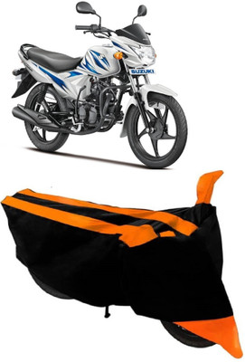 AutoKick Two Wheeler Cover for Suzuki(Hayate, Orange)