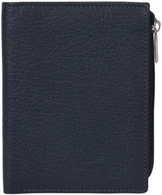 Leatherman Fashion Men Blue Genuine Leather Wallet(5 Card Slots)