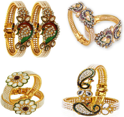 JSD Alloy Gold-plated Kada(Pack of 8)