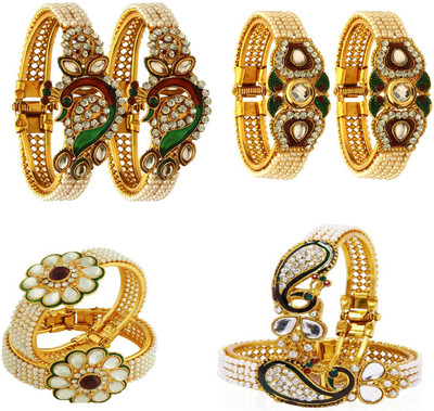JSD Alloy Gold-plated Kada(Pack of 8)