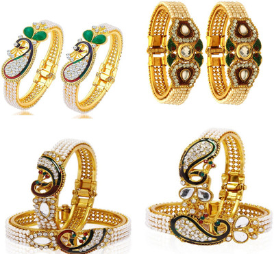 JSD Alloy Gold-plated Kada(Pack of 8)