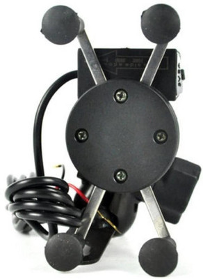 GetConnected 2Amp Fast Charger with Mobile holderh Bike Mobile Holder(Black)