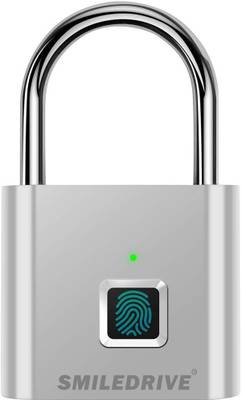 Smiledrive 1Smart Fingerprint Keyless Biometric Padlock Door Locks  (Fingerprint)