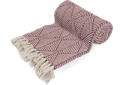 Handicraft-Palace Self Design Single AC Blanket for  Mild Winter(Cotton, Maroon)