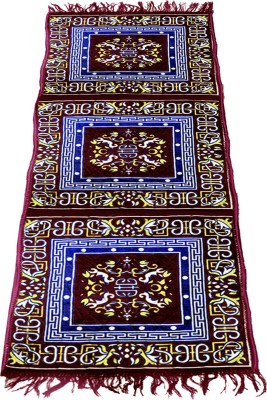 KUBER INDUSTRIES Multicolor Velvet Runner(2 ft,  X 6 ft, Rectangle)